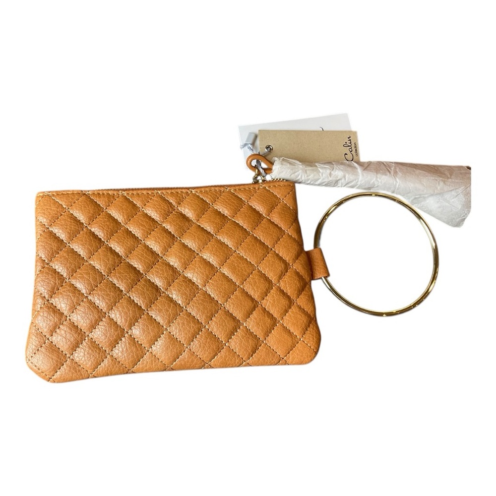 Calin Collection Vegan Clutch Wrist Clutch with tassel zipper NWT